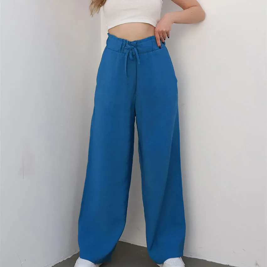 2022 Autumn New Design French Style Casual Elastic Waist Pants