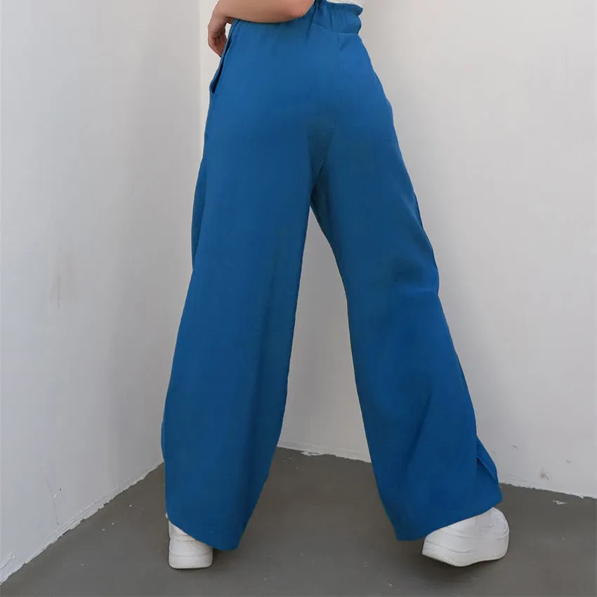 2022 Autumn New Design French Style Casual Elastic Waist Pants