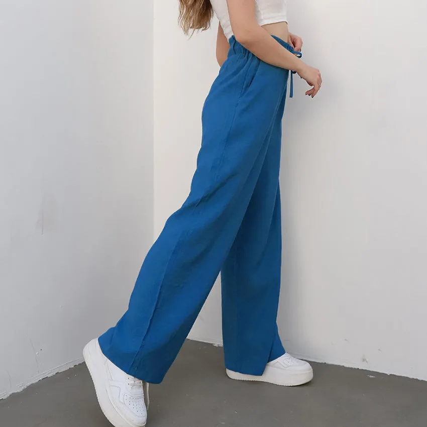 2022 Autumn New Design French Style Casual Elastic Waist Pants