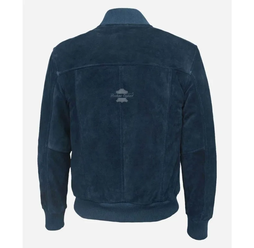 70'S CLASSIC BOMBER Leather JACKET SUEDE LEATHER RETRO JACKET
