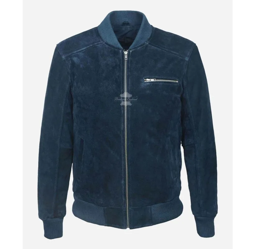 70'S CLASSIC BOMBER Leather JACKET SUEDE LEATHER RETRO JACKET
