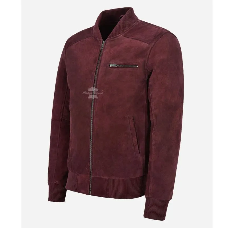 70'S CLASSIC BOMBER Leather JACKET SUEDE LEATHER RETRO JACKET