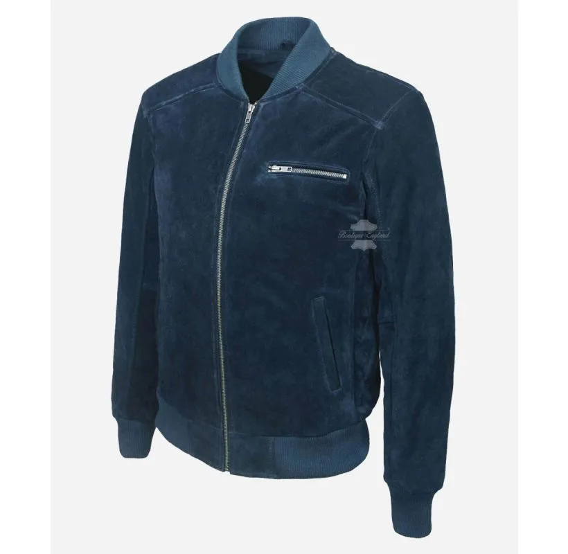 70'S CLASSIC BOMBER Leather JACKET SUEDE LEATHER RETRO JACKET