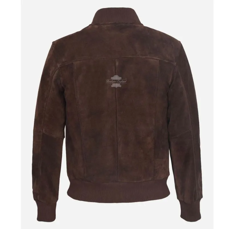 70'S CLASSIC BOMBER Leather JACKET SUEDE LEATHER RETRO JACKET