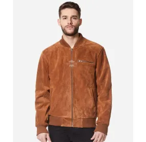 70'S CLASSIC BOMBER Leather JACKET SUEDE LEATHER RETRO JACKET
