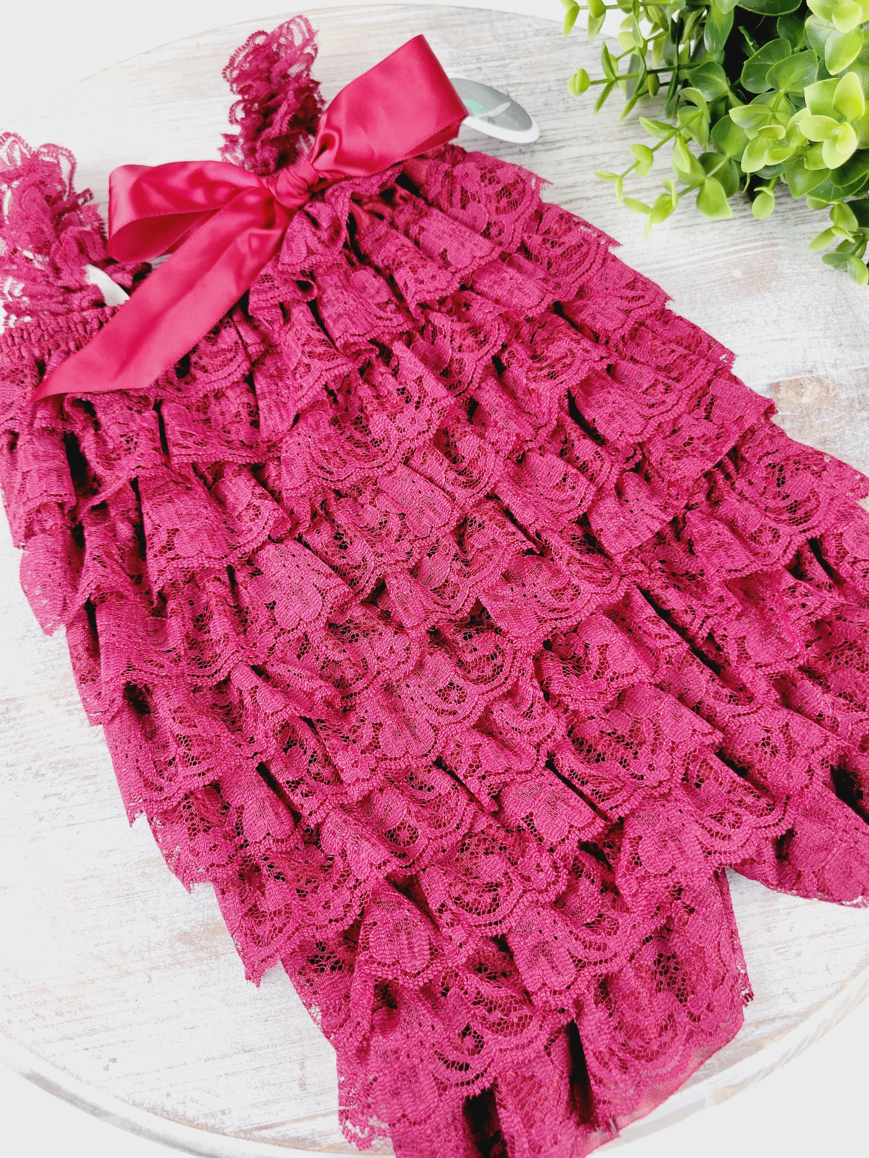 AM Designs, Baby & Child Lace Ruffle Rompers