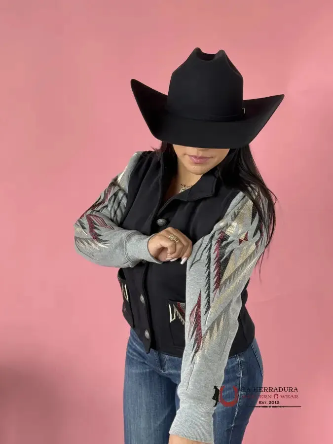 ARIAT JACKET EMBROIDERED CHIMAYO JKT BLACK /GREY
