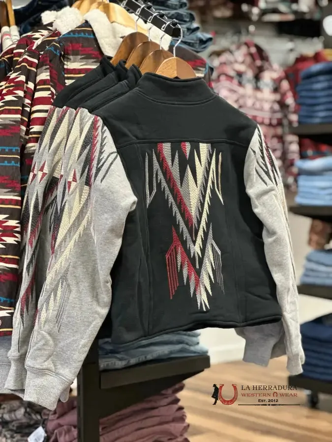 ARIAT JACKET EMBROIDERED CHIMAYO JKT BLACK /GREY