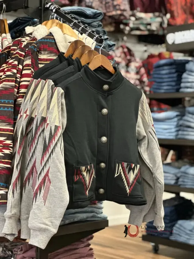 ARIAT JACKET EMBROIDERED CHIMAYO JKT BLACK /GREY