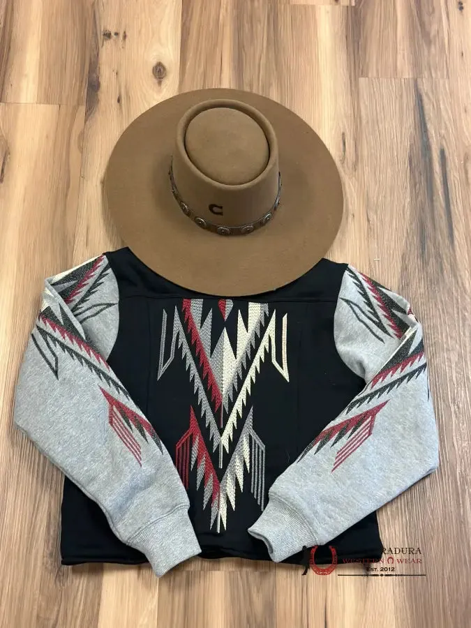 ARIAT JACKET EMBROIDERED CHIMAYO JKT BLACK /GREY