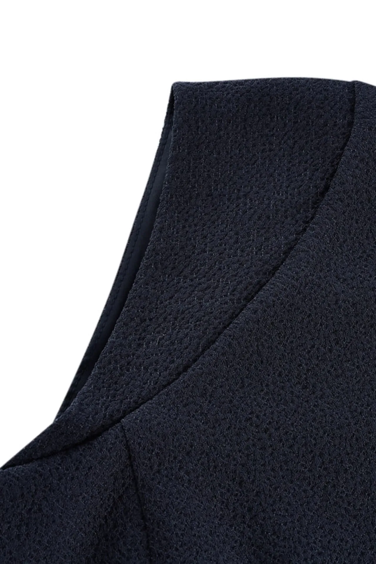 Asymmetric Ruffle Hem Round Neck Dress