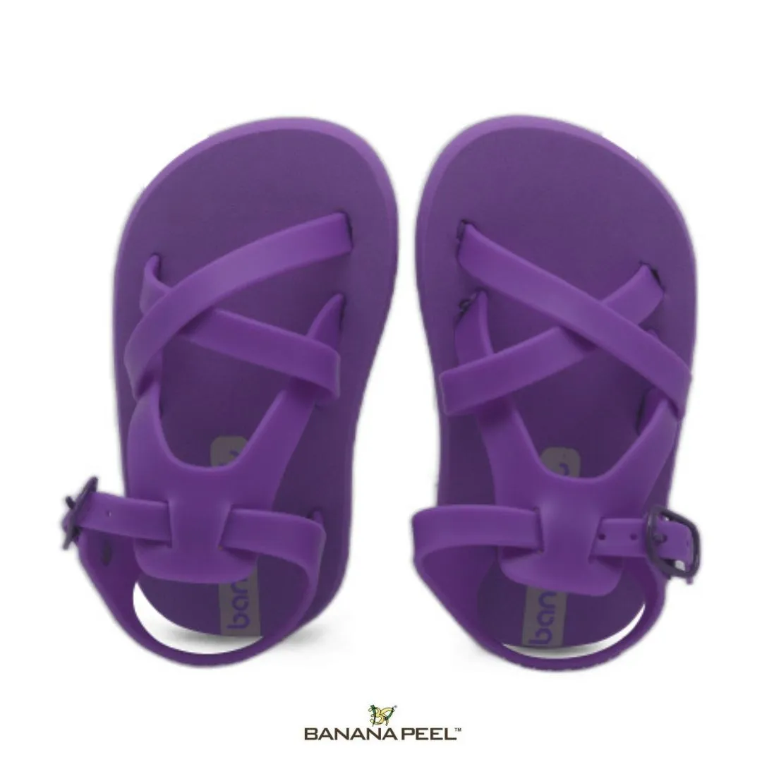 Banana Peel Slippers for Toddlers - DishyMoppet Sweet Plum Jasmine