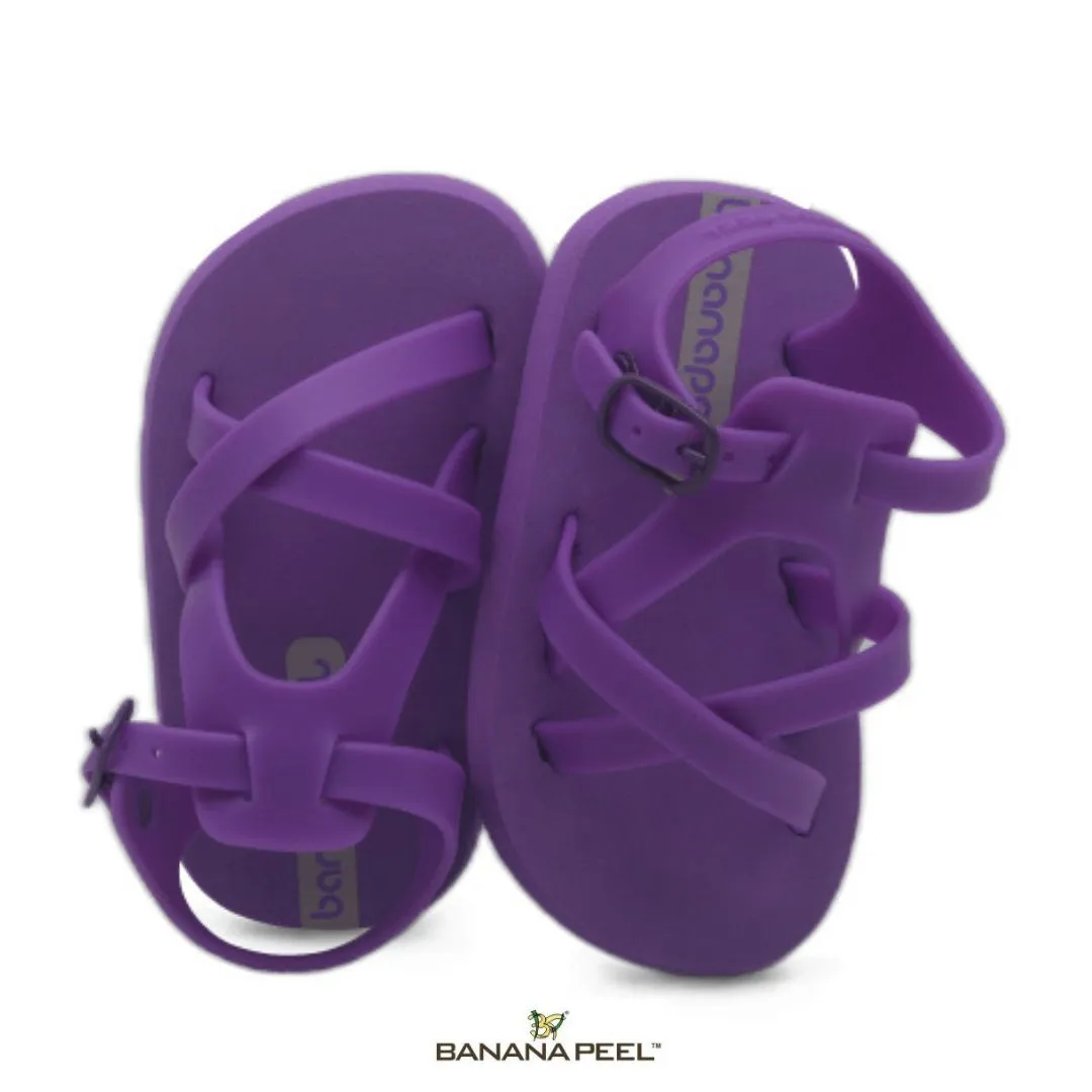 Banana Peel Slippers for Toddlers - DishyMoppet Sweet Plum Jasmine