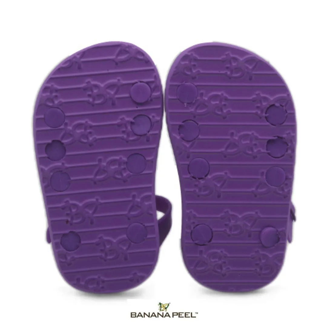 Banana Peel Slippers for Toddlers - DishyMoppet Sweet Plum Jasmine