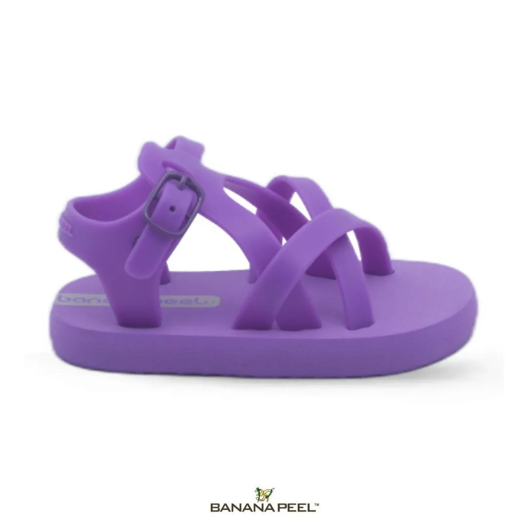 Banana Peel Slippers for Toddlers - DishyMoppet Sweet Plum Jasmine