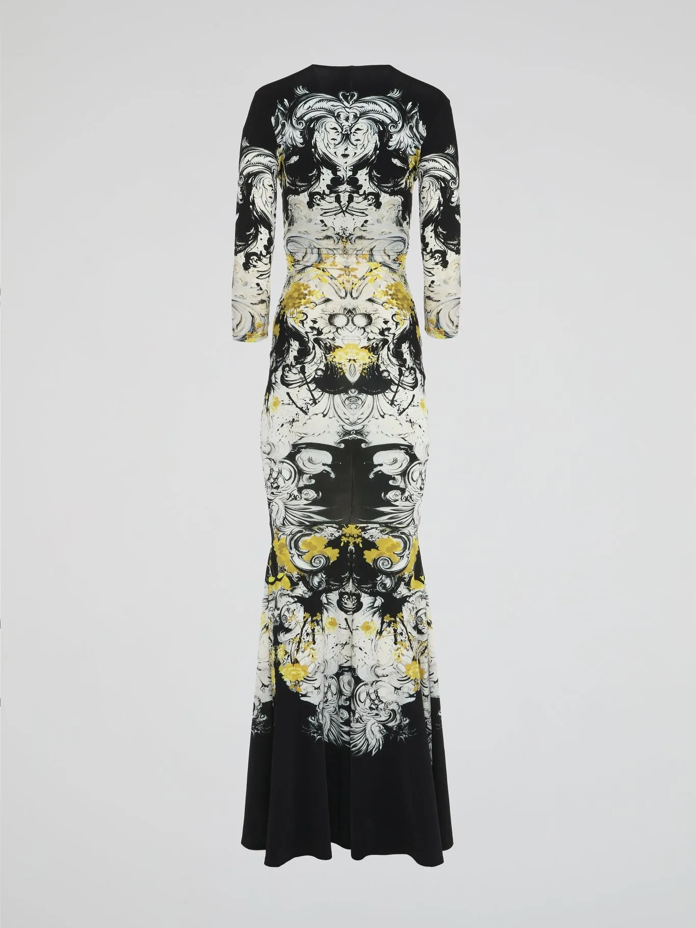 Baroque Print Mermaid Dress