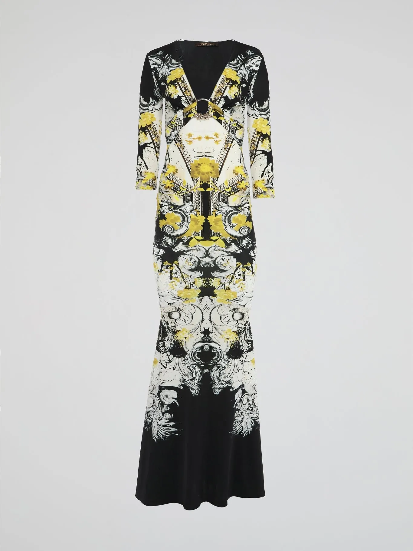 Baroque Print Mermaid Dress