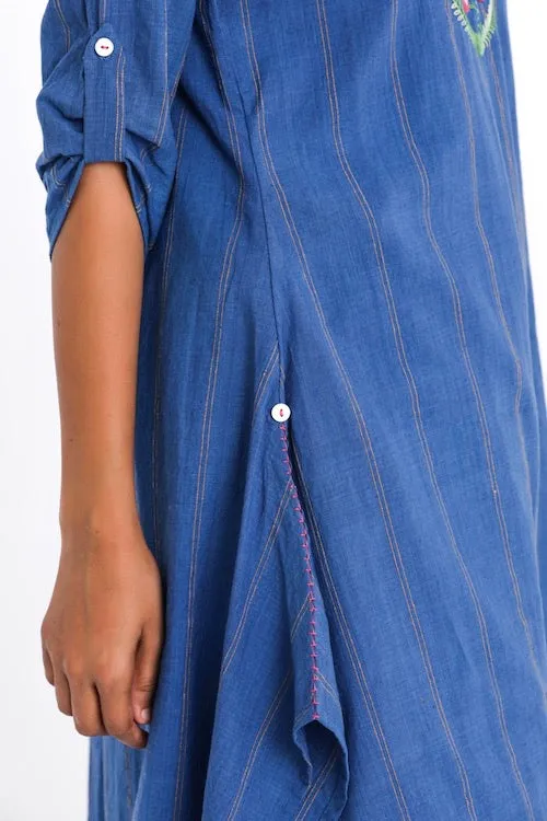 Bebaak Ira Asymmetrical Pure Cotton Hand Embroidered Dress