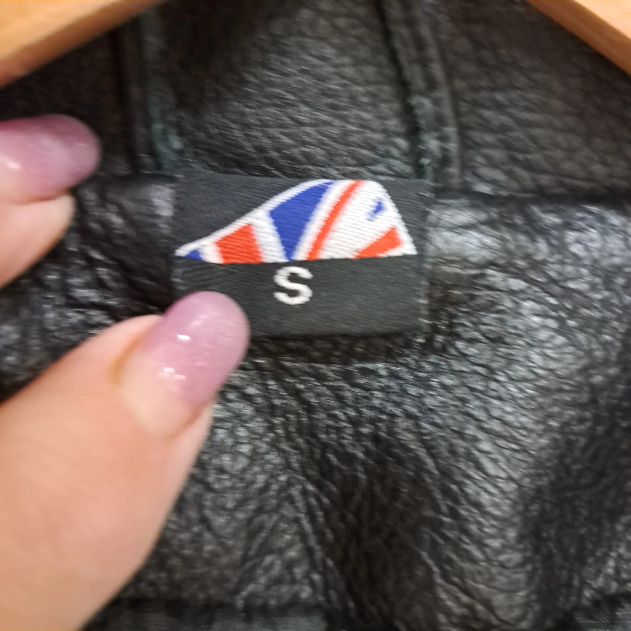 Black Leather Brando Style Biker Jacket Size Small
