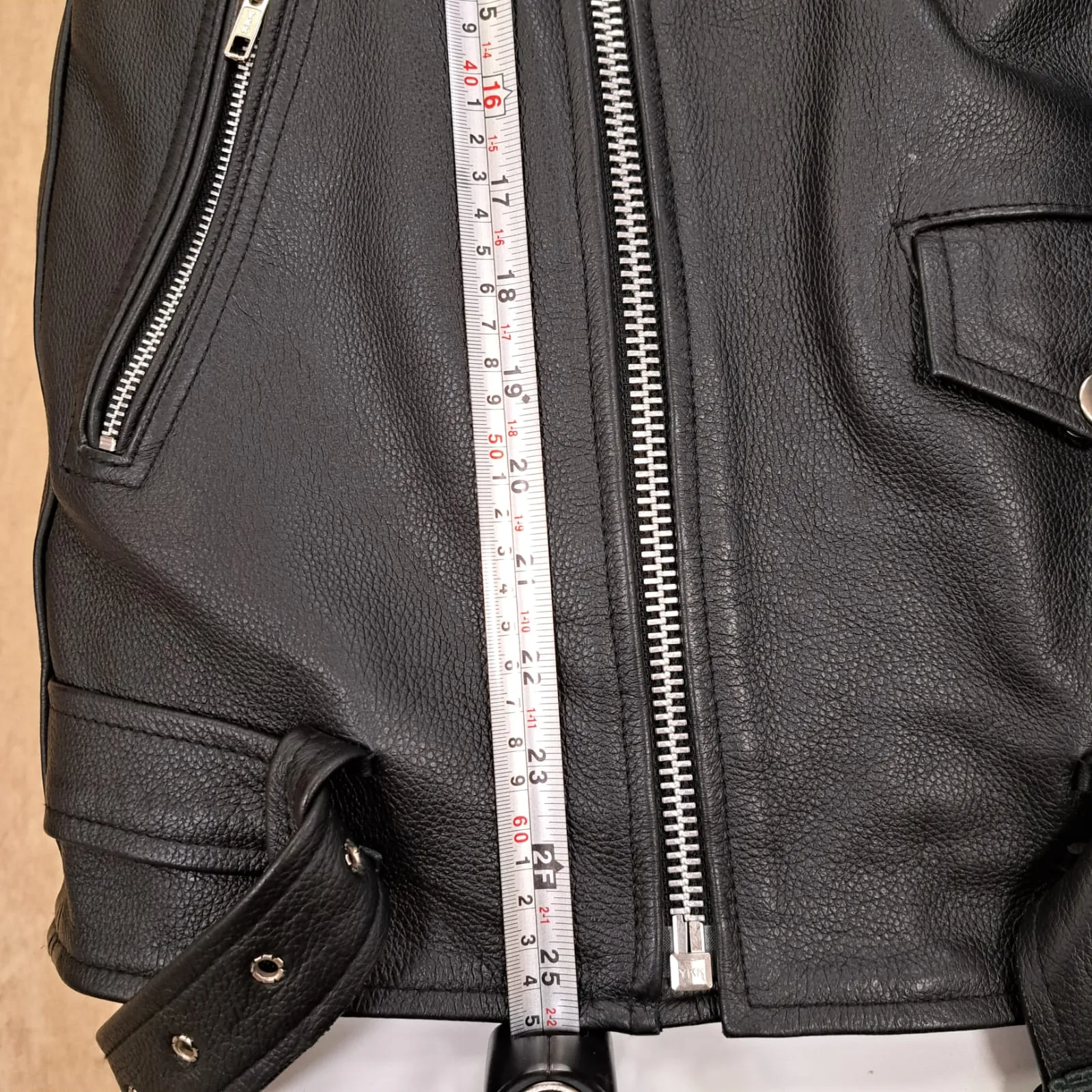 Black Leather Brando Style Biker Jacket Size Small