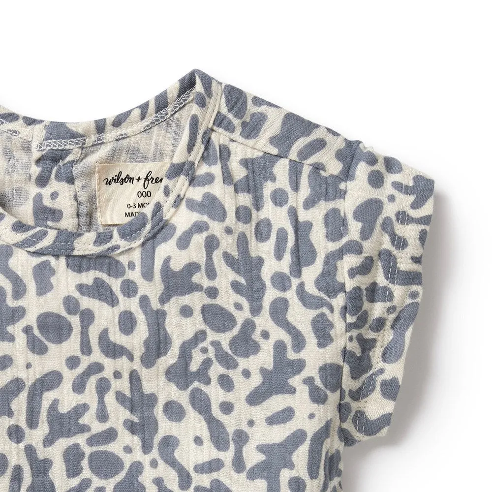 Blue Coral Organic Crinkle Tee