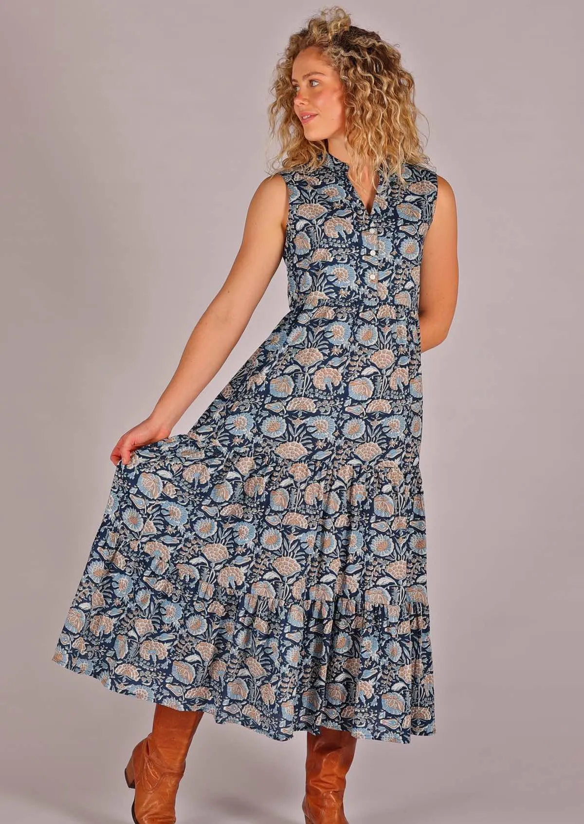 Boho Tiered Maxi Dress Dahlia