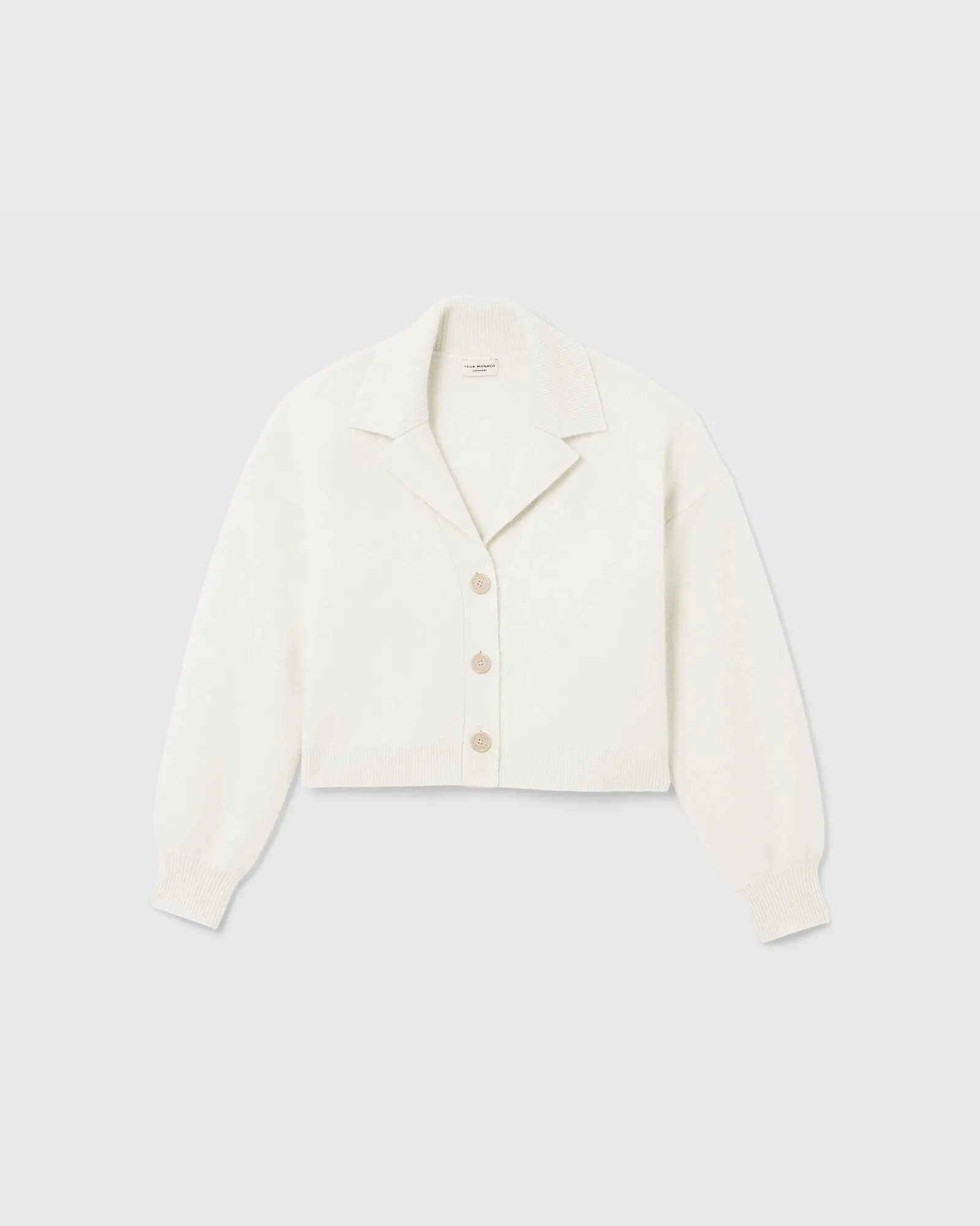 Boiled Cashmere Cropped Cardigan