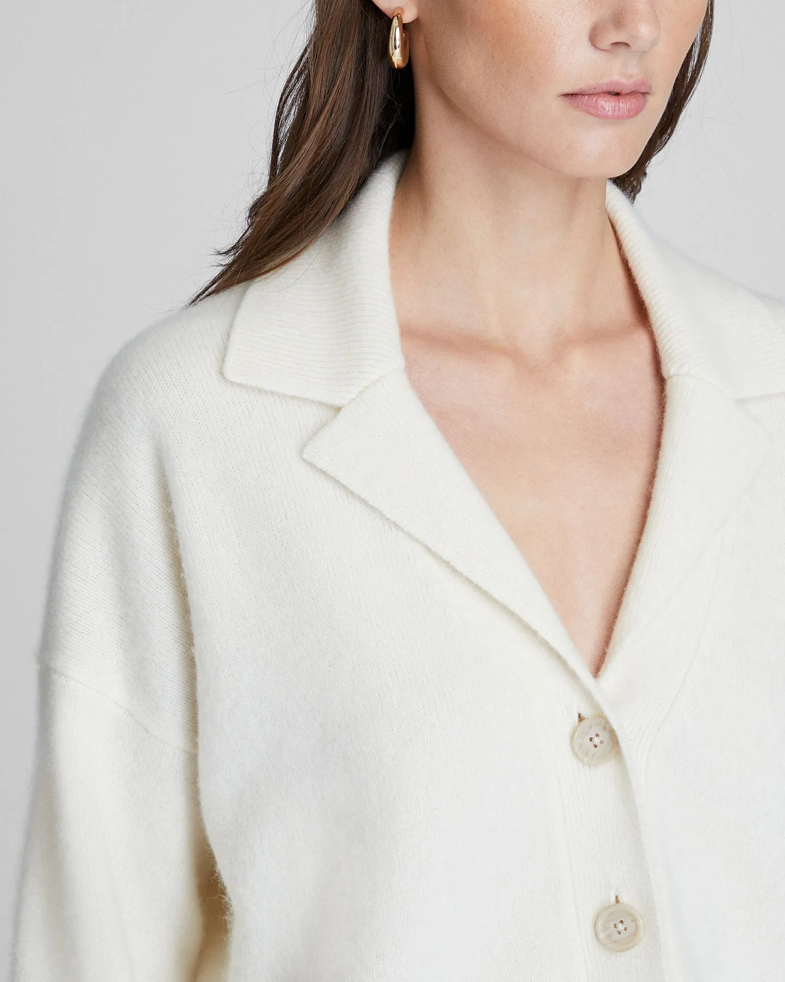Boiled Cashmere Cropped Cardigan