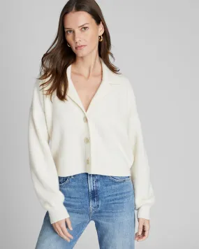 Boiled Cashmere Cropped Cardigan