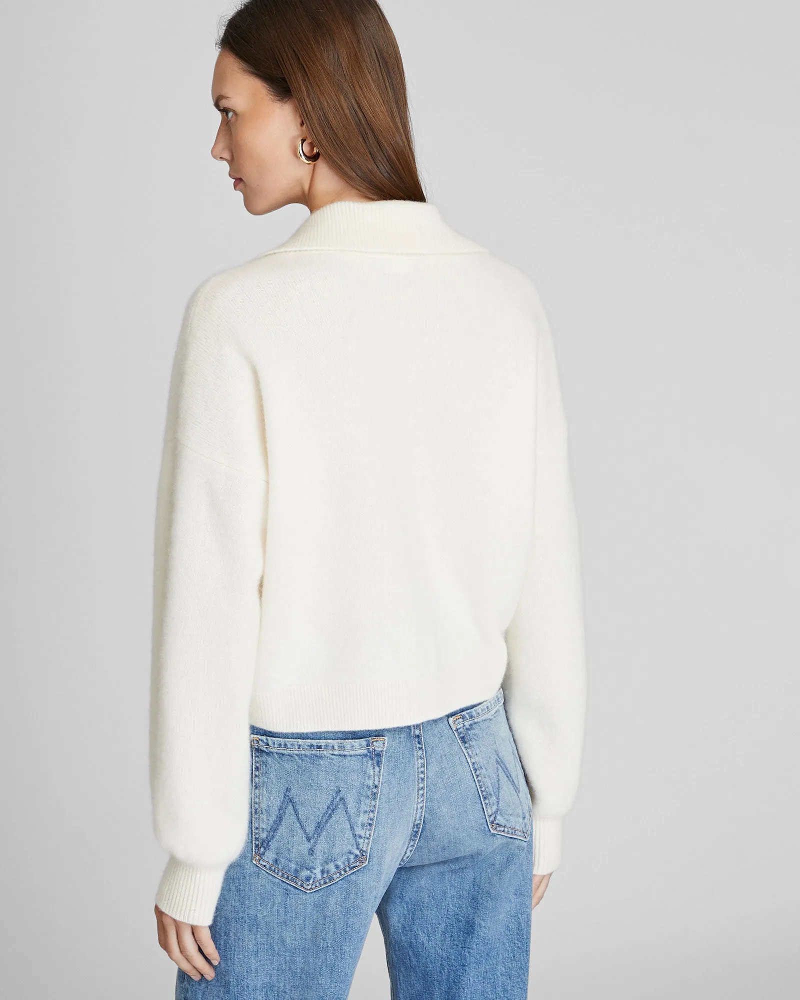 Boiled Cashmere Cropped Cardigan