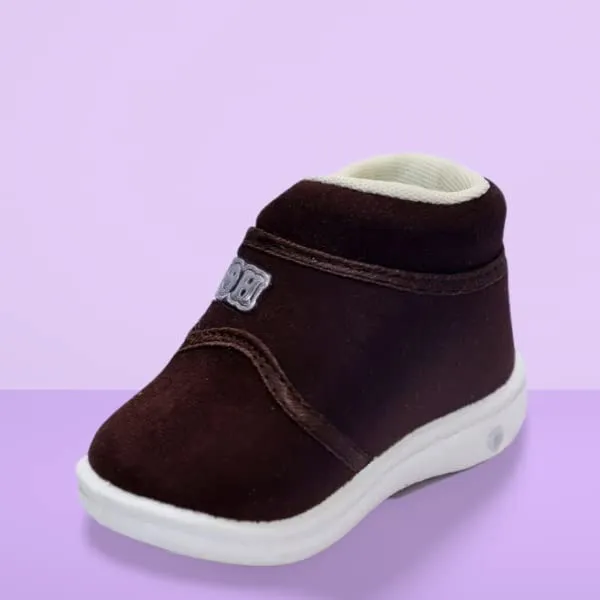 BOOMER CUBS Kids Unisex Sound Shoes & Sandals Combo (Brown shoes & Brown sandals, 2_point_5_years)