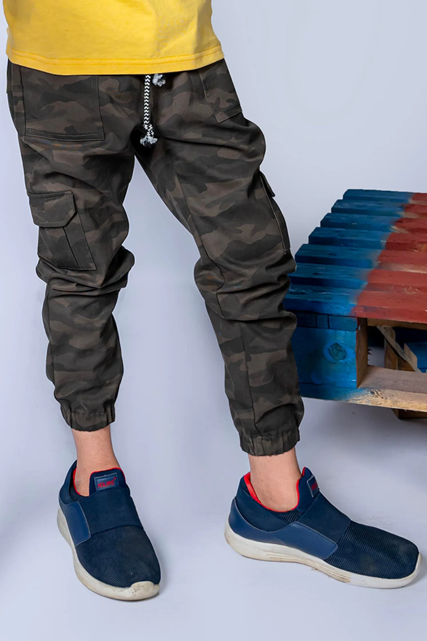 BOYS CHINO PANTS CAMO