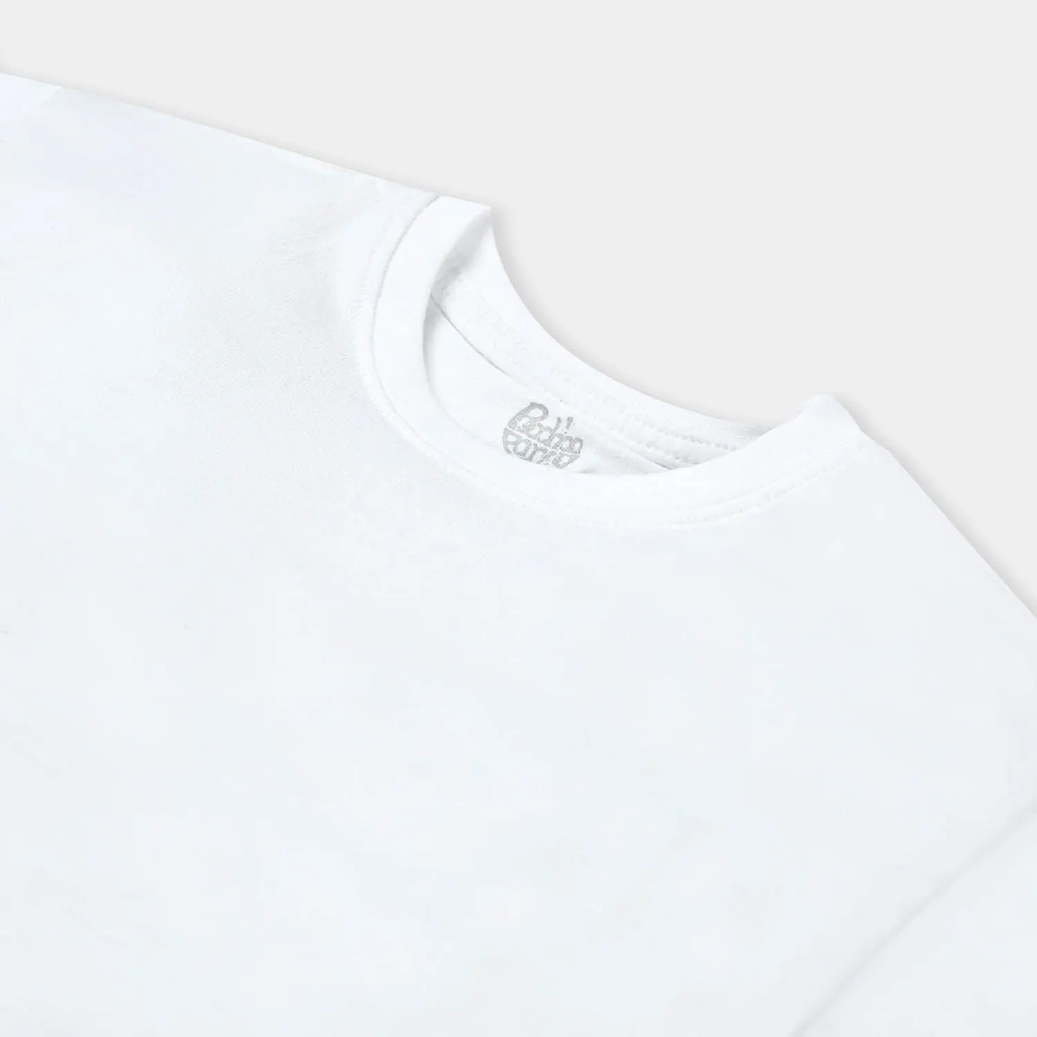Boys Premium Lycra Jersey T-Shirt Basic-White