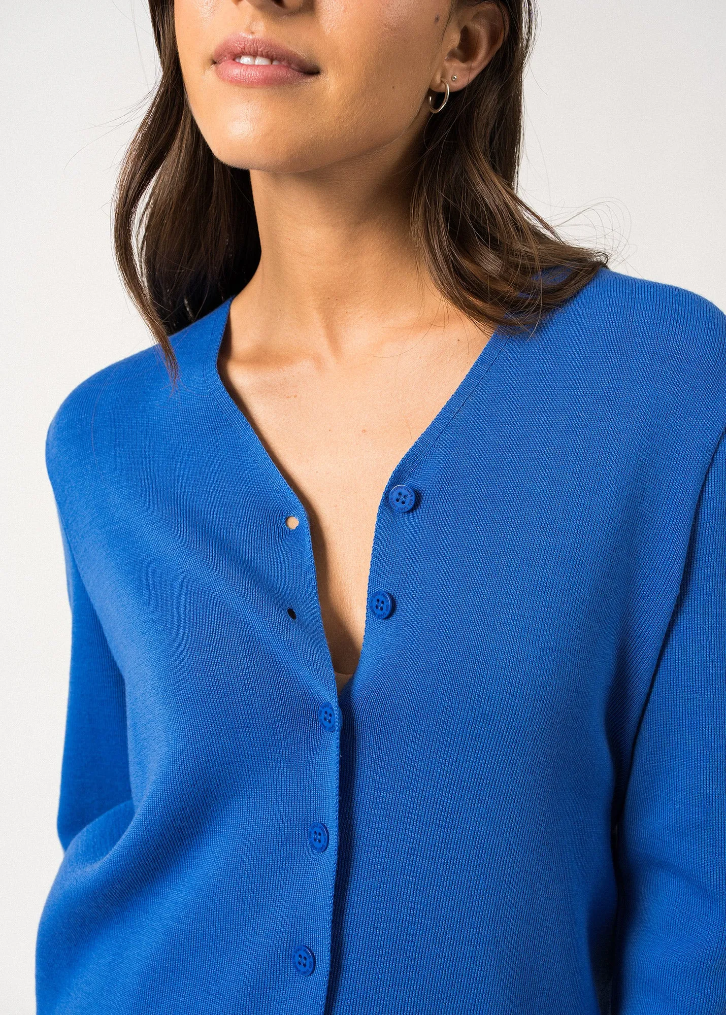 Brevands V neck cardigan - in soft wool (MER)