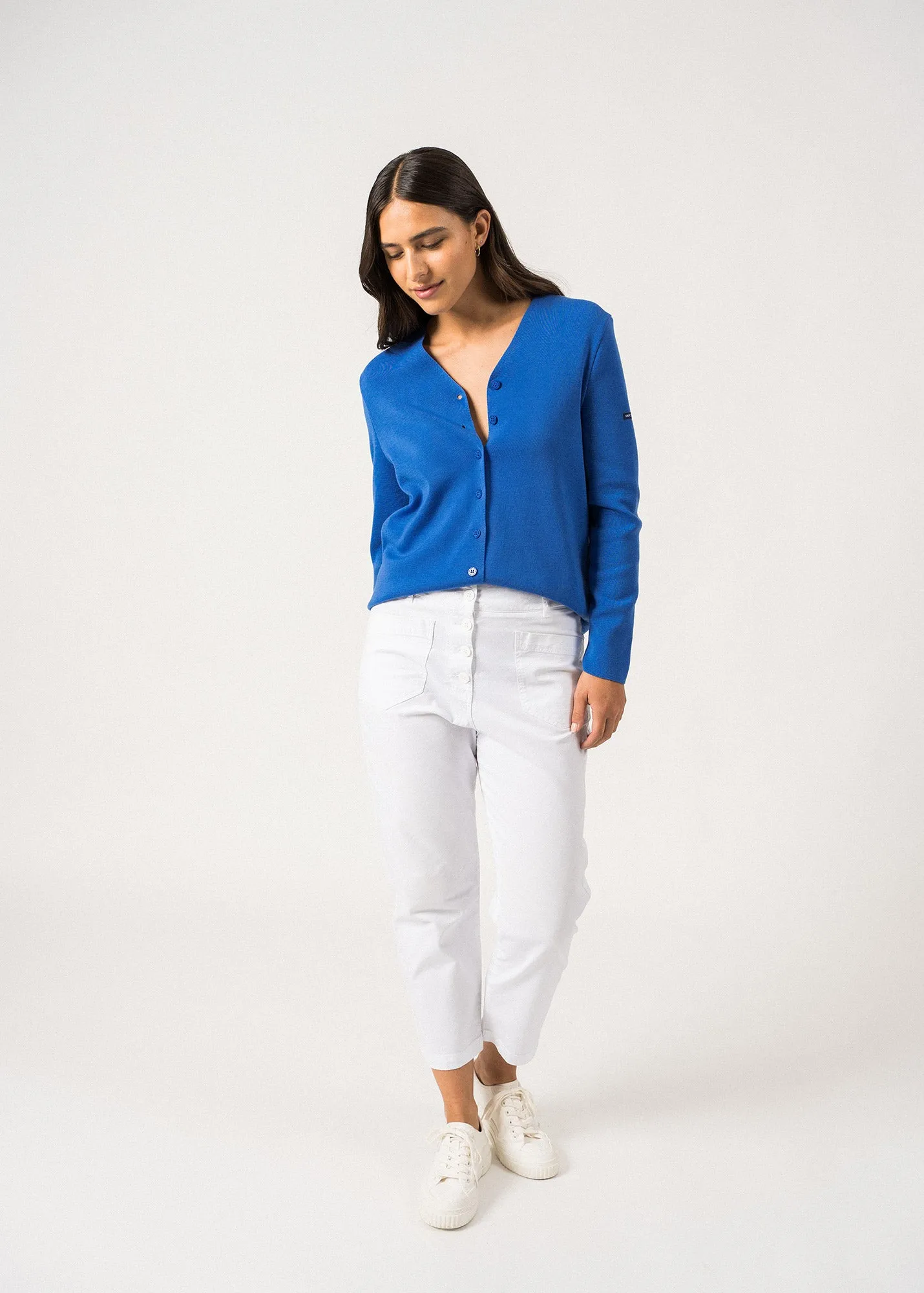 Brevands V neck cardigan - in soft wool (MER)