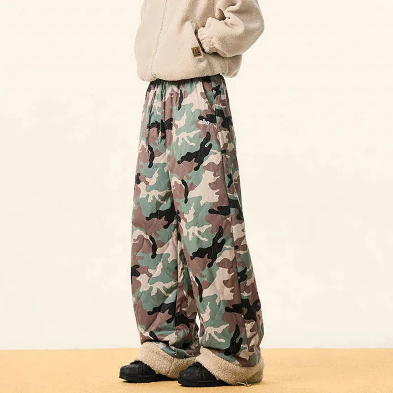 Casual Camouflage Straight Warm Pants