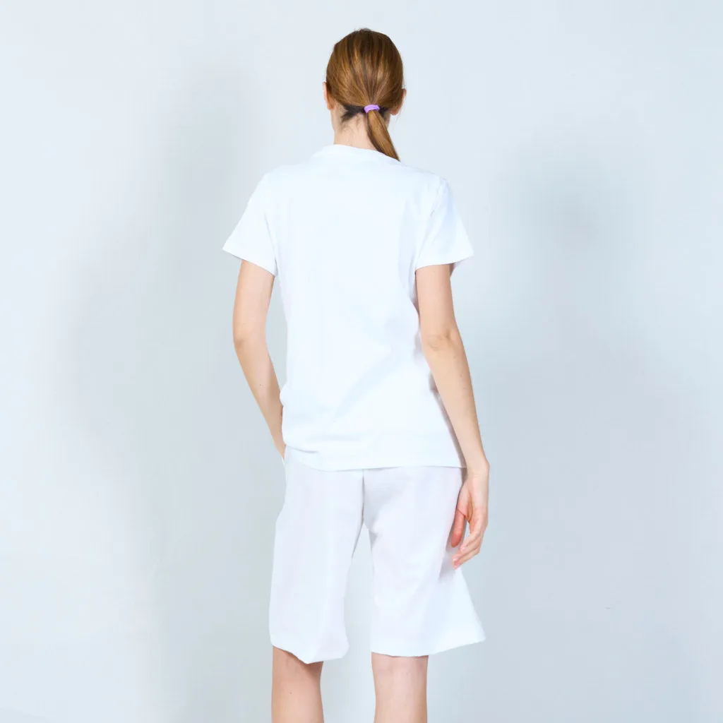 Classic t-shirt with embellished "DREAM" text wholesale