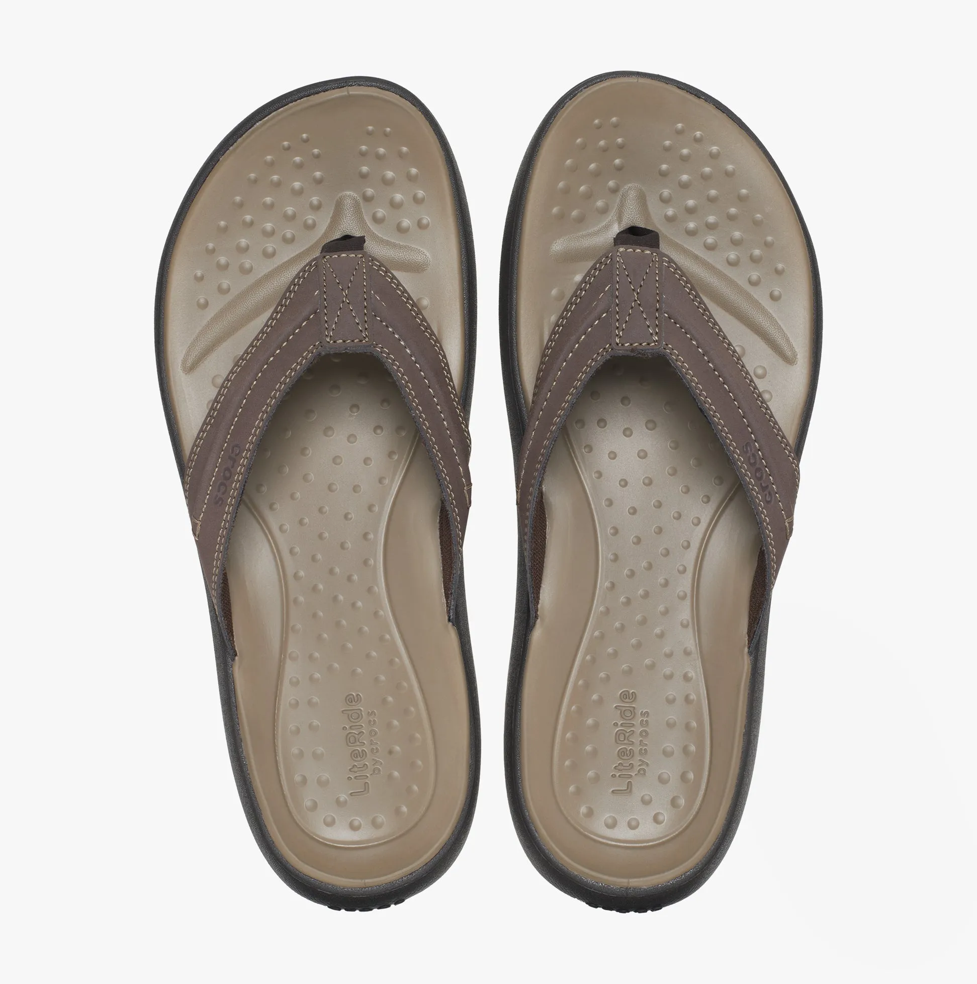 Crocs YUKON VISTA II LR Mens Flip Flops Espresso