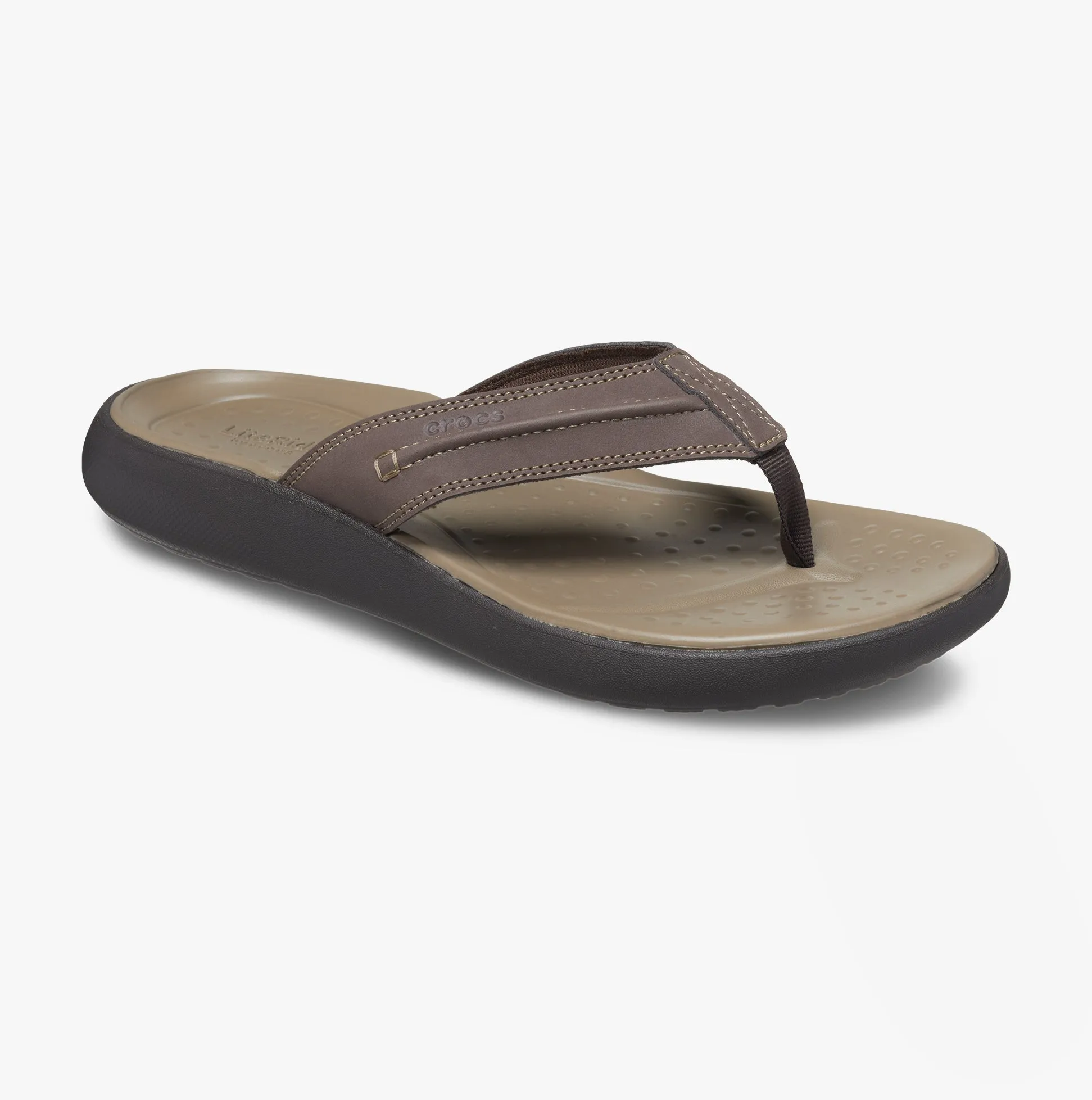 Crocs YUKON VISTA II LR Mens Flip Flops Espresso