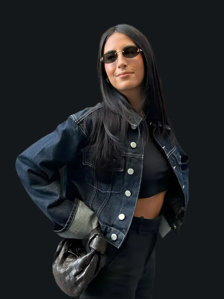 Cuffed Vintage Denim Jacket | Single Breasted Lapel