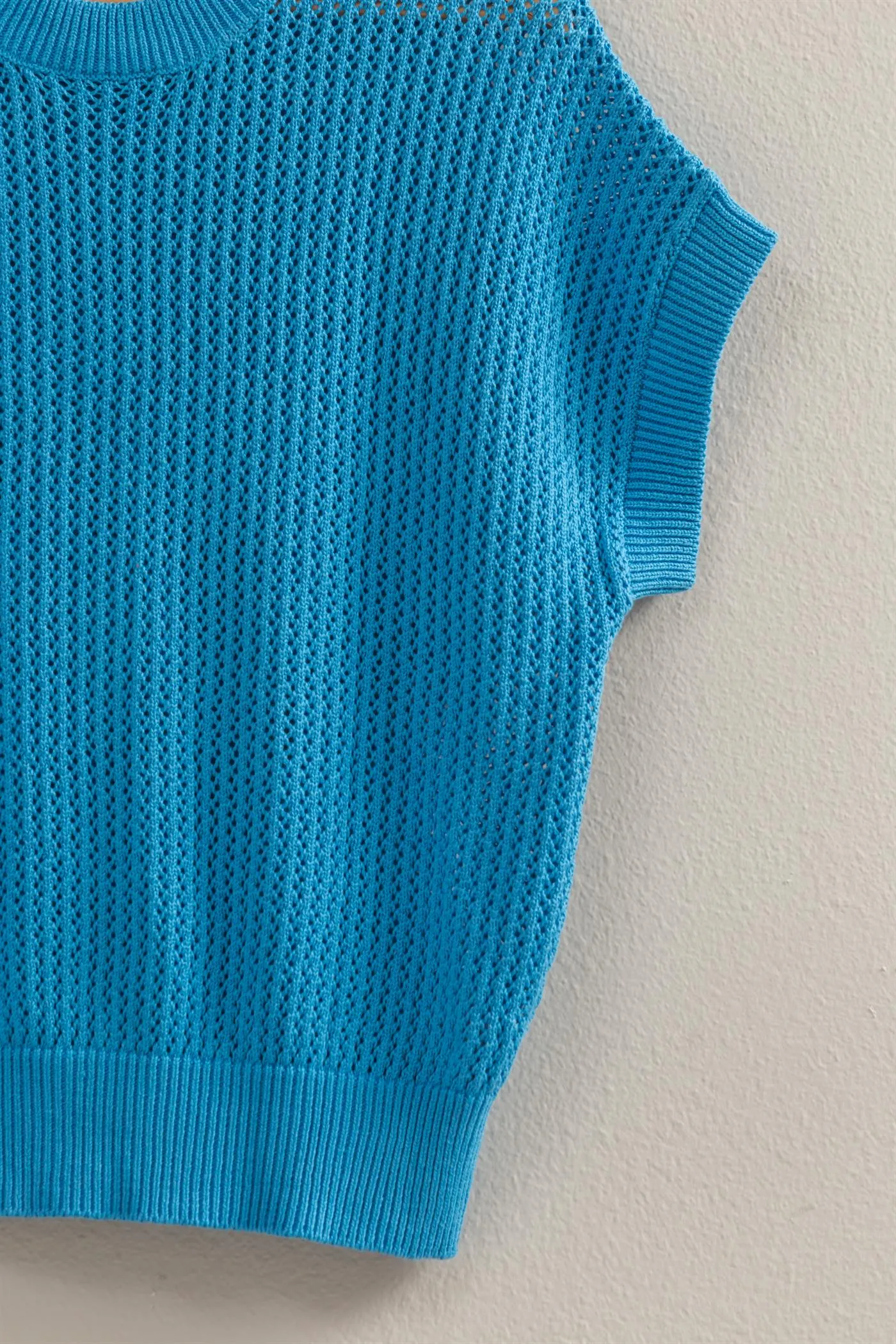 DZ25A688-Staple Open-Knit Dolman Sleeve Top