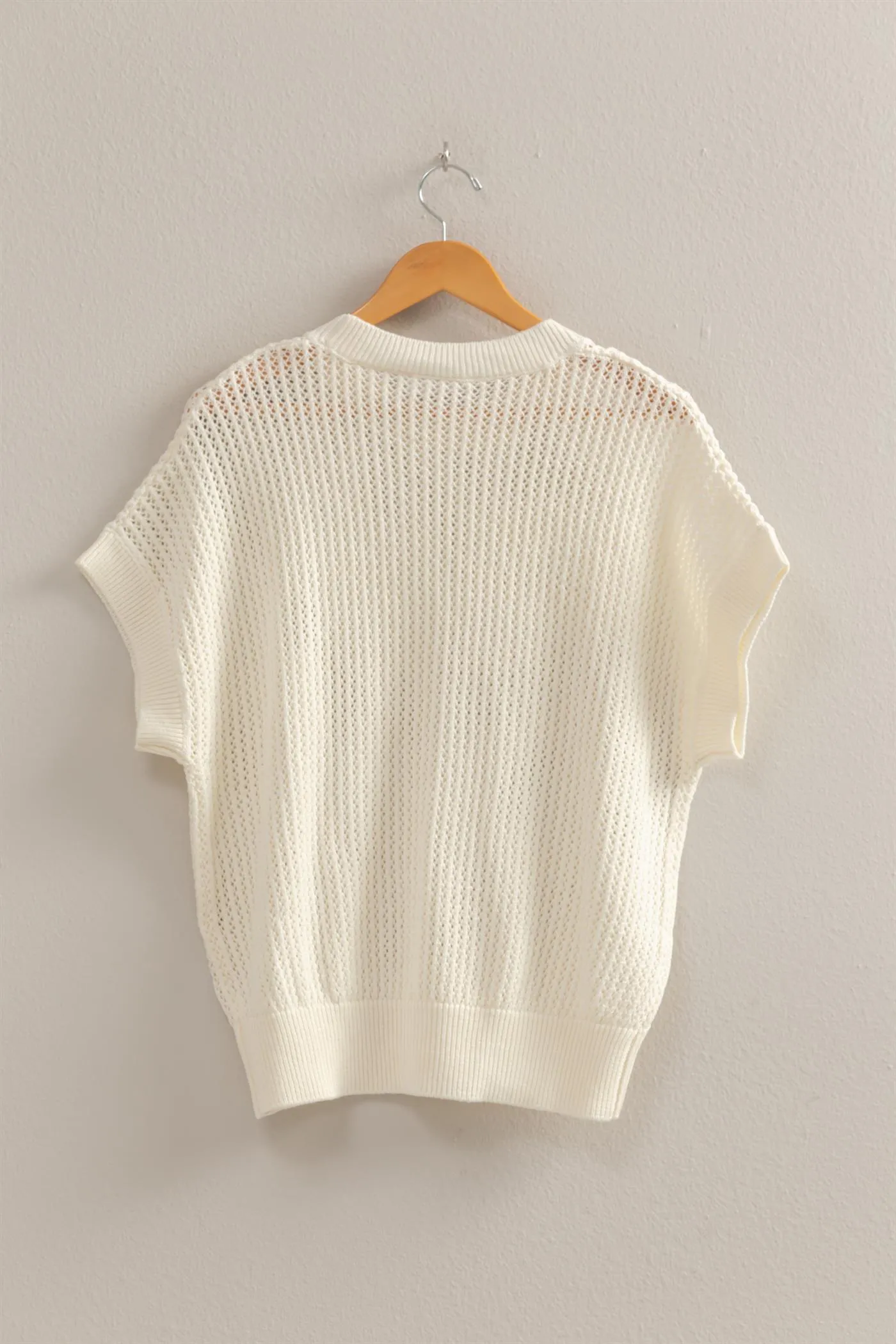 DZ25A688-Staple Open-Knit Dolman Sleeve Top