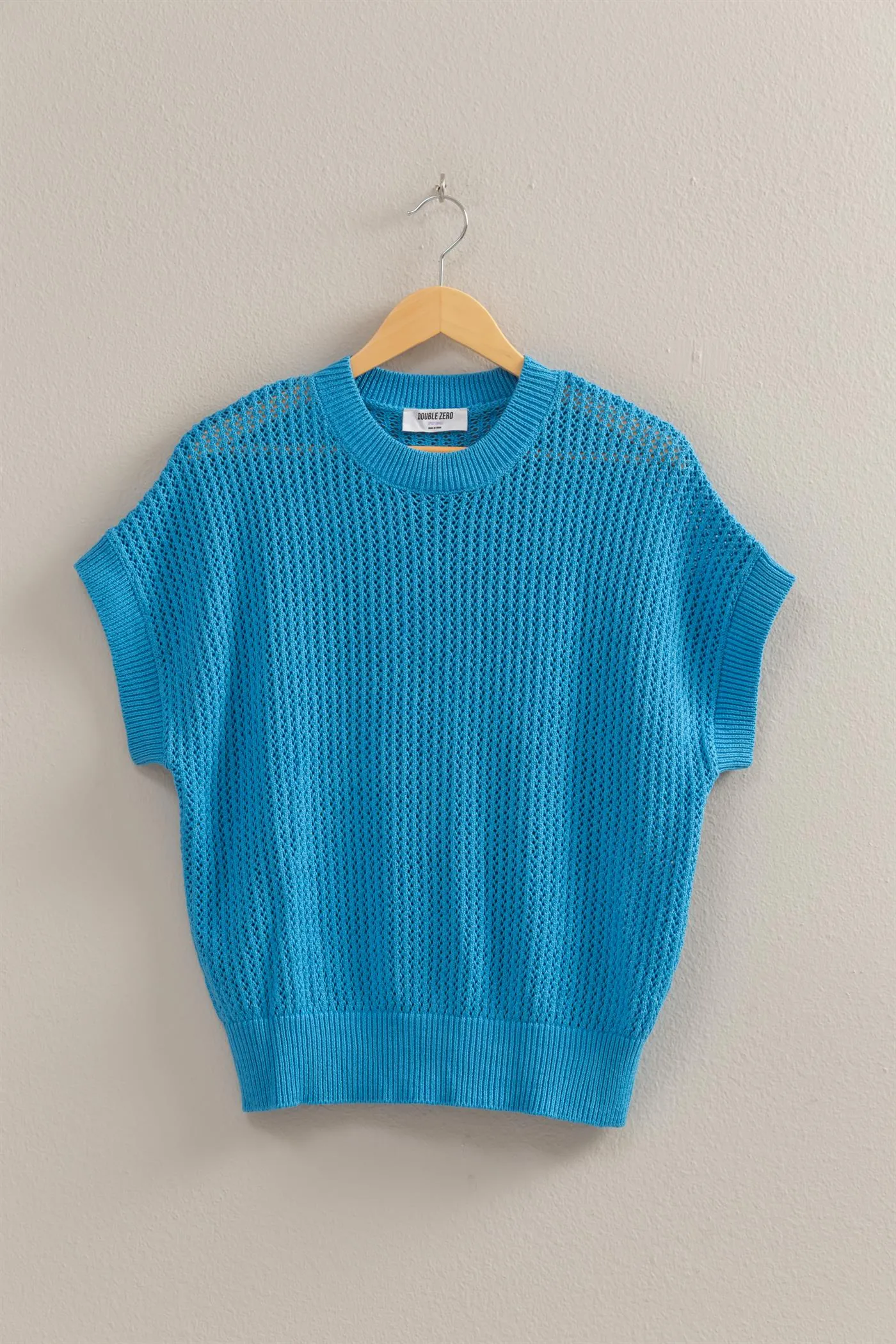 DZ25A688-Staple Open-Knit Dolman Sleeve Top