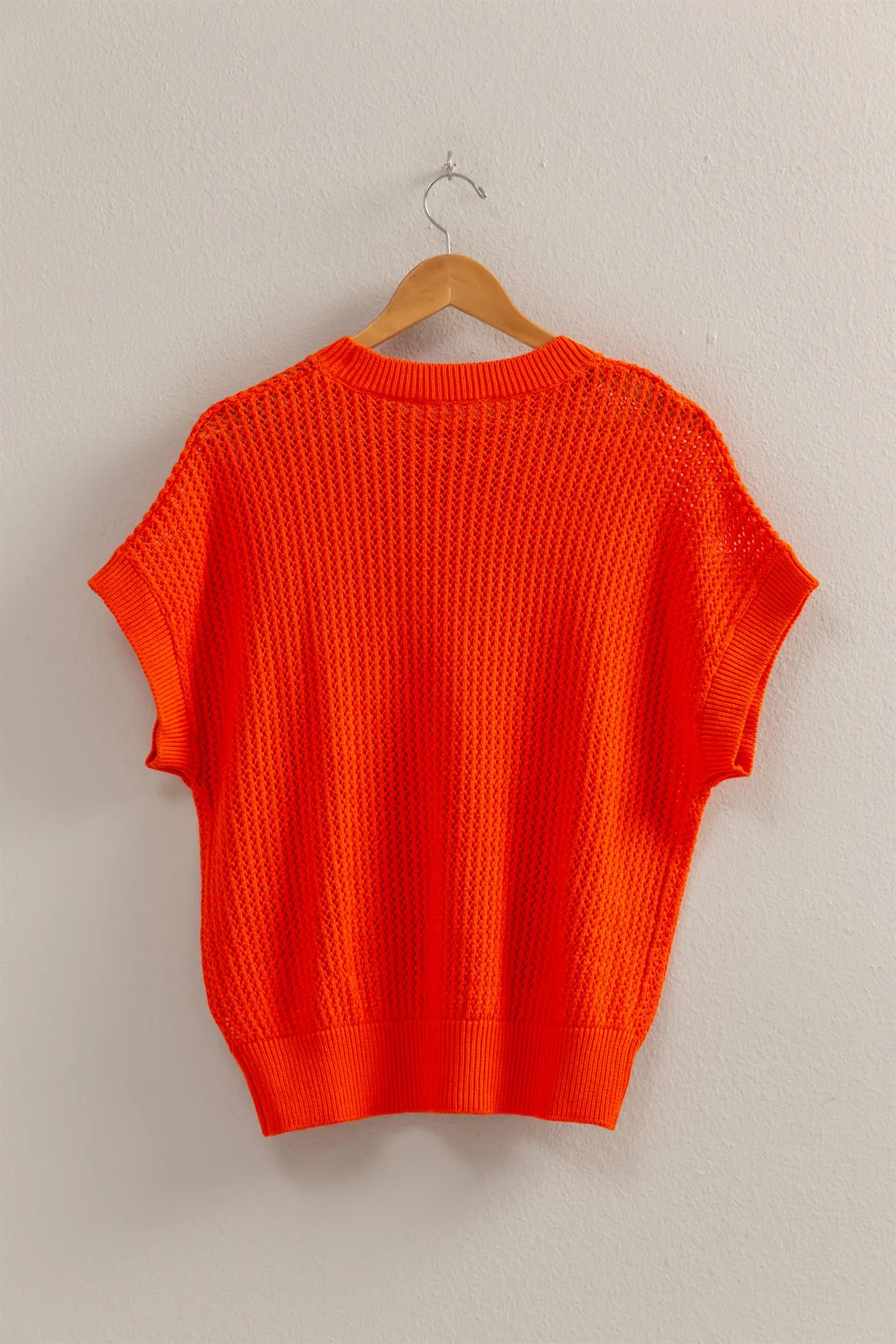 DZ25A688-Staple Open-Knit Dolman Sleeve Top