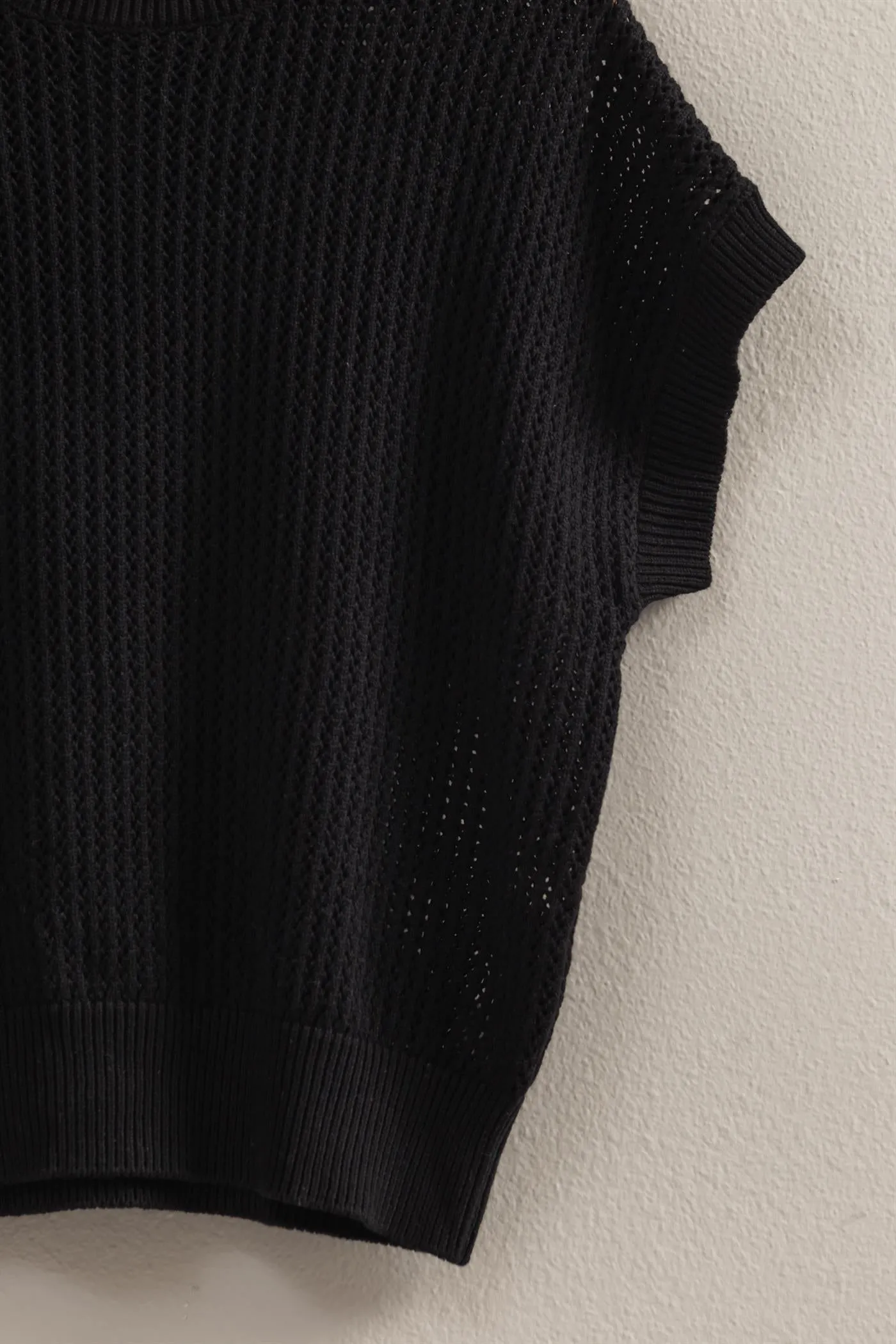 DZ25A688-Staple Open-Knit Dolman Sleeve Top