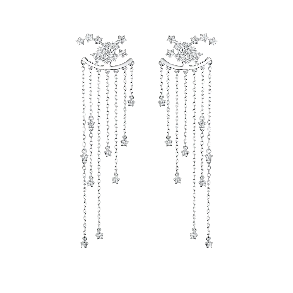 Earrings-jackets Starfall