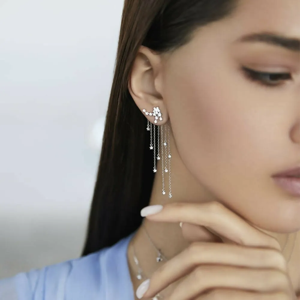 Earrings-jackets Starfall