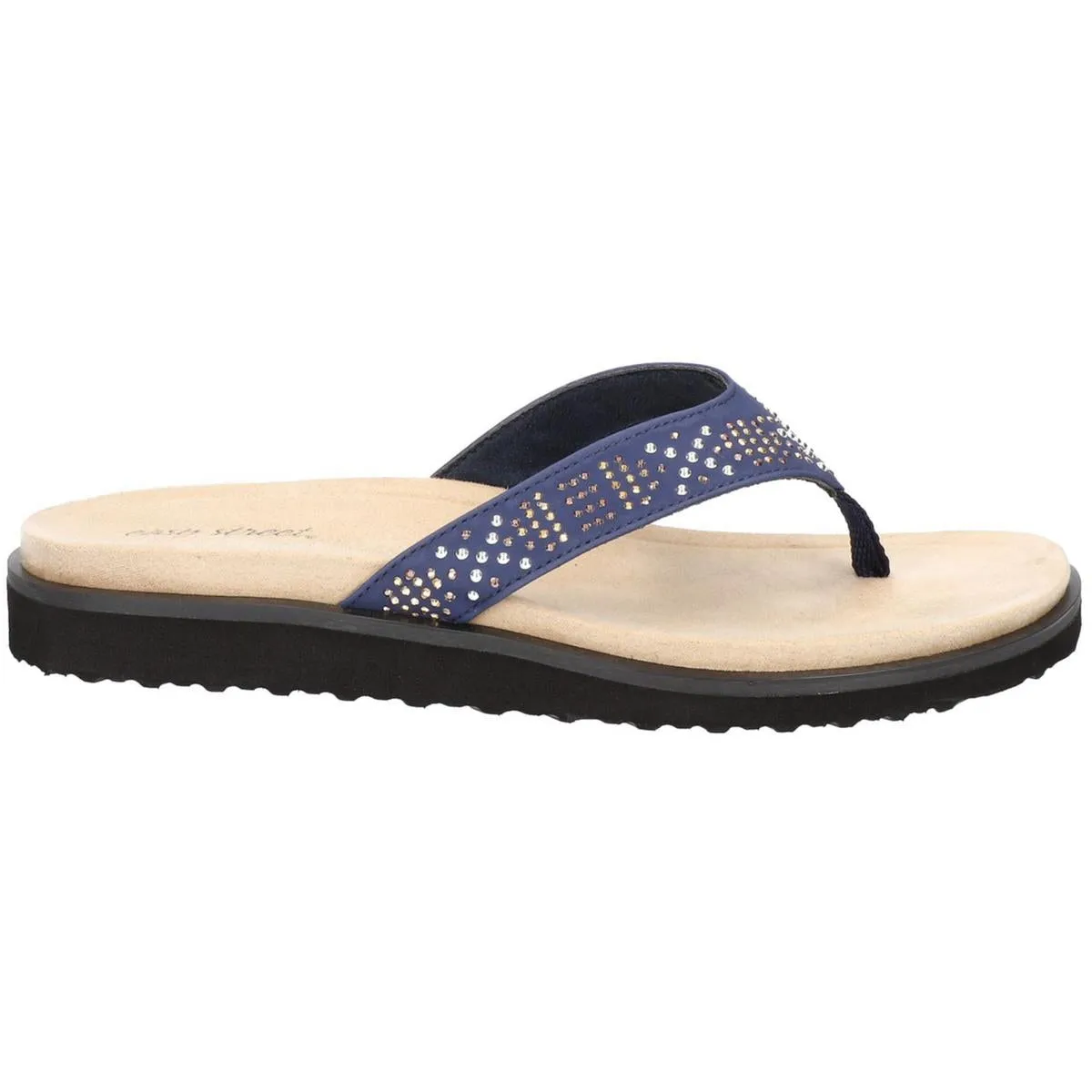 Easy Street Womens Stevie  Slip On Casual Flip-Flops