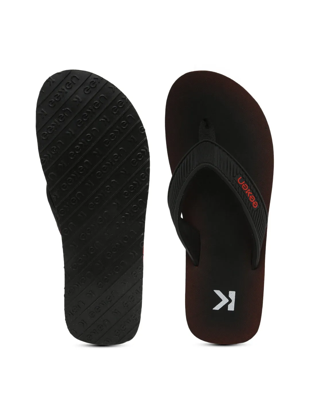 Eeken EFBG2028 Black And Red Classic Flip Flops For Men