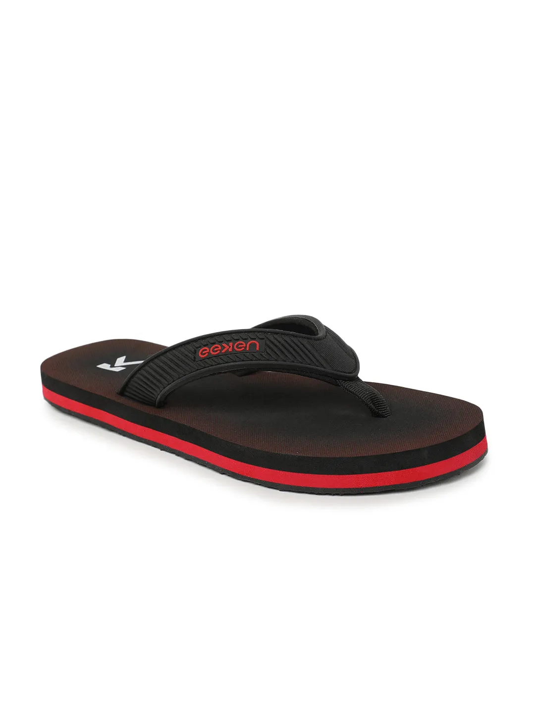 Eeken EFBG2028 Black And Red Classic Flip Flops For Men